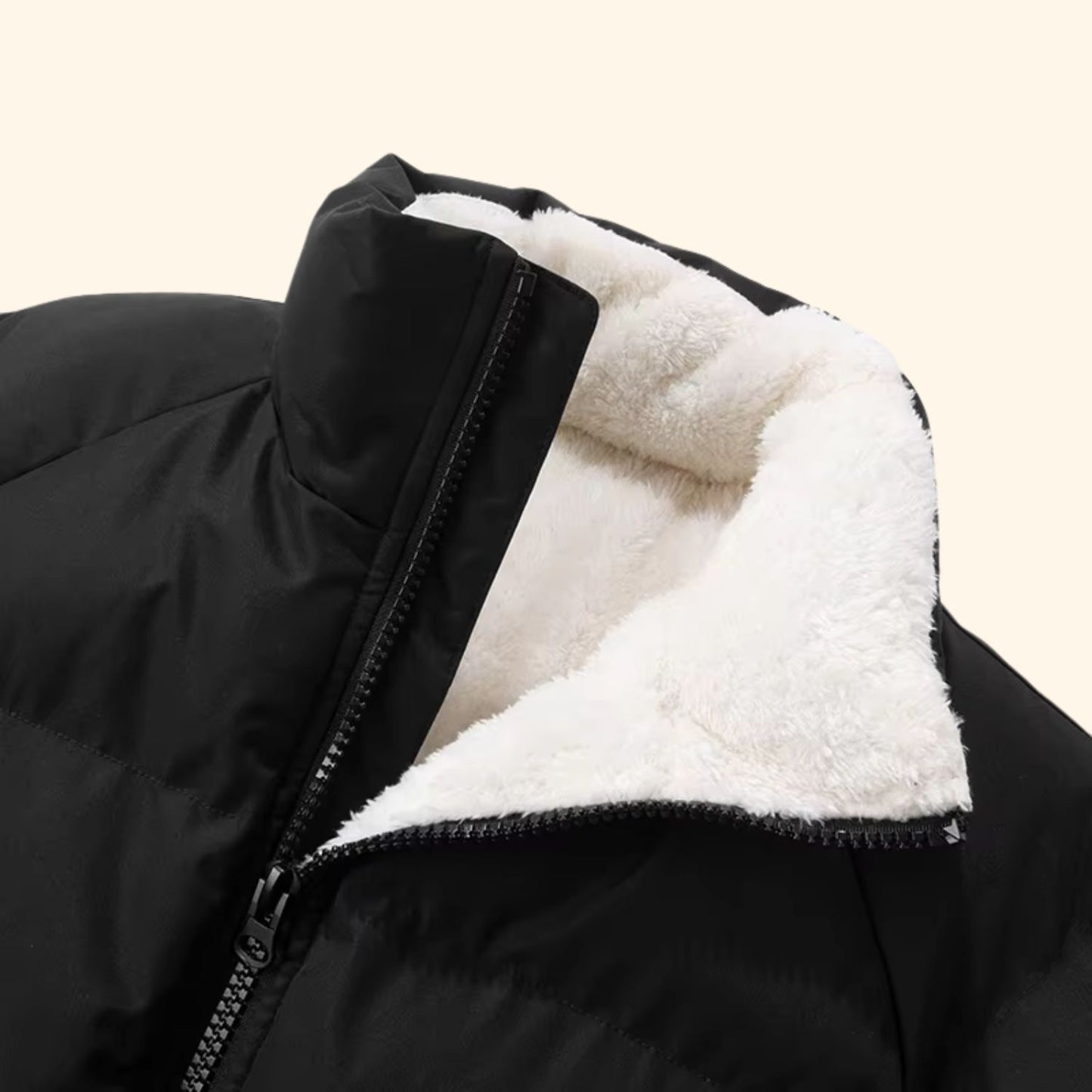 Fleece Lined Puffer Jacket | Revangiol