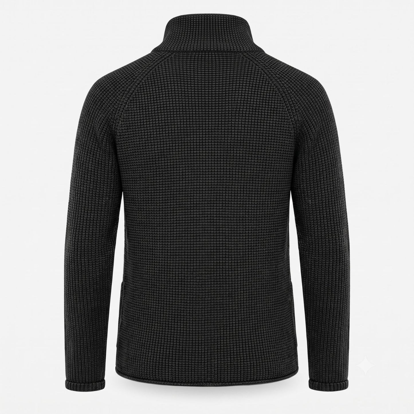 Textured Stand Collar Cardigan | Revangiol