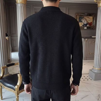 Ribbed Zip Knit Cardigan | Revangiol