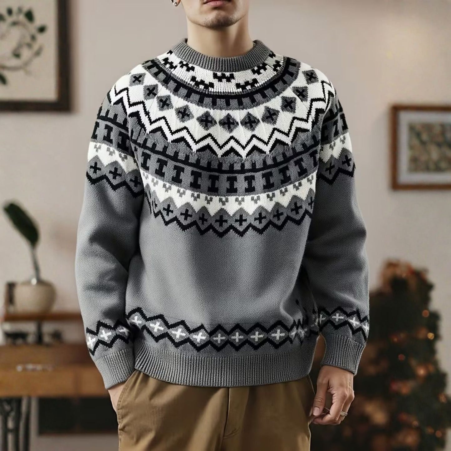 Nordic Fair Isle Christmas Sweater | Revangiol